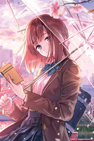Blossom, anime girl, beautiful, 240x320 wallpaper