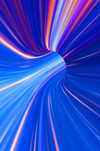 Waves, spectrum, colorful, tunnel, 240x320 wallpaper