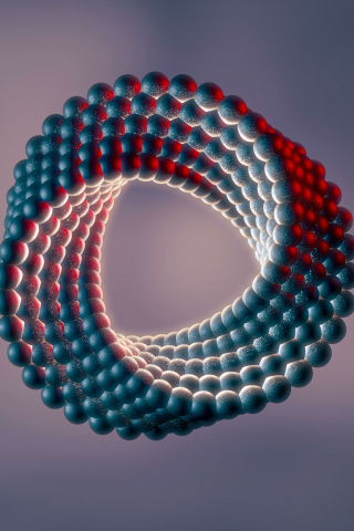 Balls ring, structure, abstract, 240x320 wallpaper