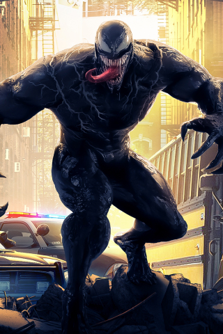 Venom vs Spidermen, team up, 2023, 240x320 wallpaper