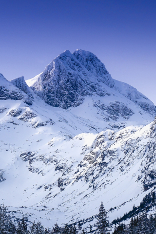 Winter, glacier, mountain, nature, 240x320 wallpaper