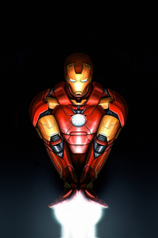 Iron man, old suit, artwork, 240x320 wallpaper