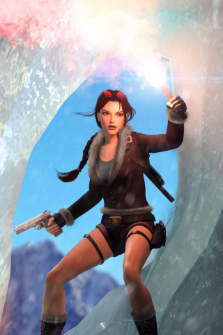 Tomb Raider, Lara Croft, video game, art, 240x320 wallpaper