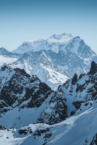 Grand Combin, mountains, Swiss, 240x320 wallpaper