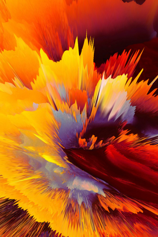 Download wallpaper 240x320 damage, colors, abstract, blast, old mobile,  cell phone, smartphone, 240x320 hd image background, 18411
