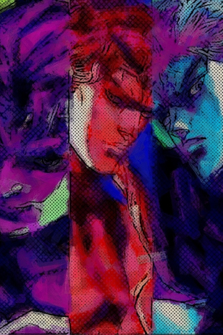 JoJo's Bizarre Adventure, anime, collage, 240x320 wallpaper