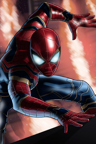Spider-man, Avengers: Infinity War, movie, art, 240x320 wallpaper
