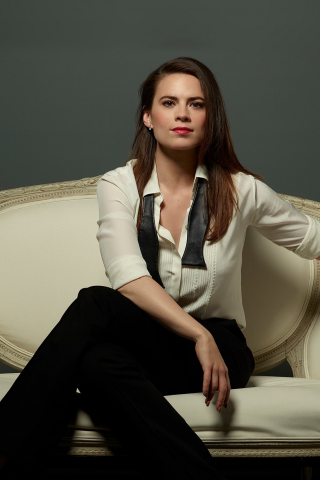 Lead actress, Hayley Atwell, TV show, Conviction, 240x320 wallpaper