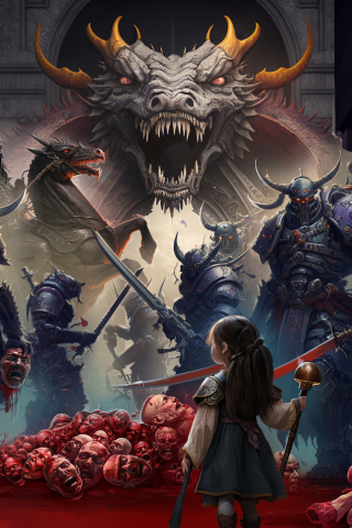 The dragon gate massacre, video game, fantasy, 240x320 wallpaper