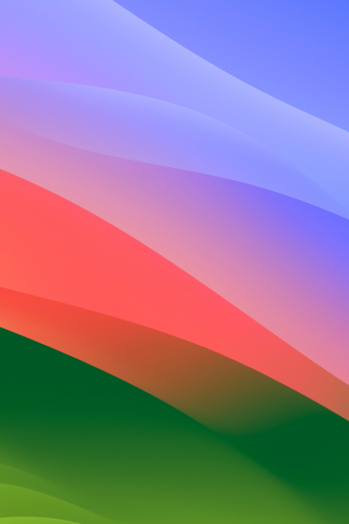 MacOS Sonoma, colorful waves, stock photo, 320x480 wallpaper