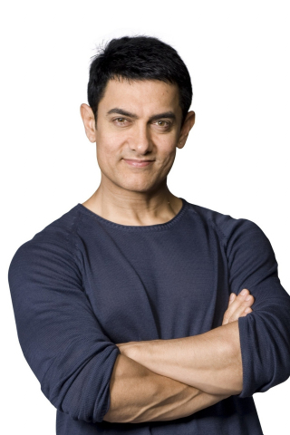 Aamir Khan, Bollywood actor, smile, 240x320 wallpaper