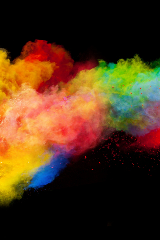 Colorful, powder, explosion, 240x320 wallpaper