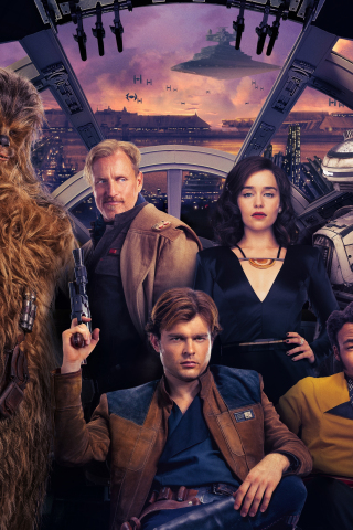 Solo: A star Wars Story, Qira, Lando Calrissian, Han Solo, 240x320 wallpaper