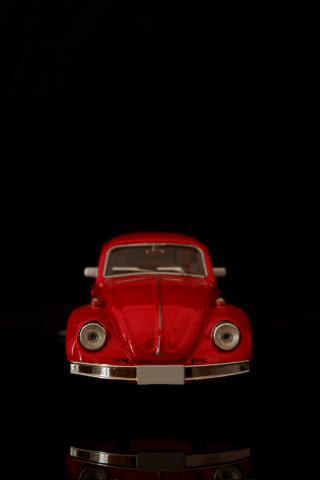 Retro, vintage car, model, figure, red car, 240x320 wallpaper