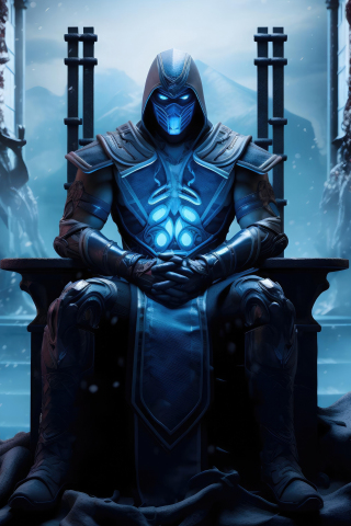 Ice Master Sub-Zero, king of ice world, game, 240x320 wallpaper