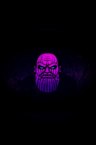 Thanos, purple face, minimal, art, 240x320 wallpaper