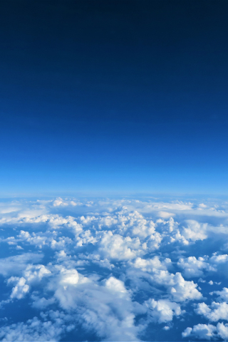 Blue sky, above clouds, 240x320 wallpaper