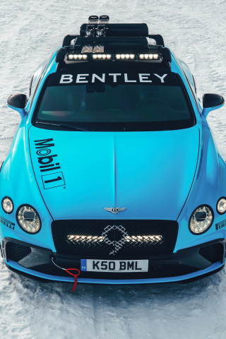 Bentley Continental GT Ice Race, 2020 car, 240x320 wallpaper