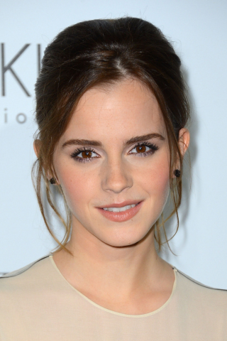 Emma Watson, pretty, actress, brown eyes, 240x320 wallpaper
