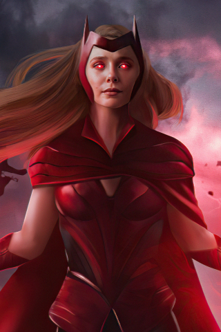 The Scarlet Witch, wanda vision, 2021, fan art, 240x320 wallpaper