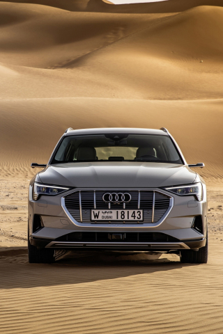 Desert, off-road, Audi e-Tron Quattro, electric SUV, 240x320 wallpaper