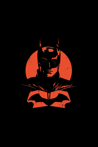 The Batman, 2021 movie, dark & minimal, 240x320 wallpaper