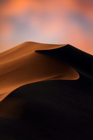 Mountain of sands, dune, dawn, desert, landscape, 240x320 wallpaper