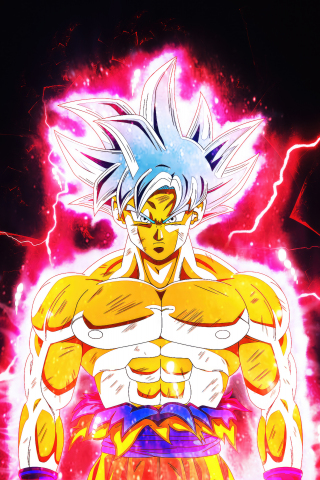 Goku, Dragon Ball, Ultra Instinct Power anime, 24, 240x320 wallpaper