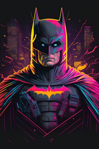 Retrofied batman, superhero, 240x320 wallpaper