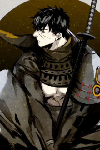 Warrior, Doudanuki Masakuni, Touken Ranbu, anime, 240x320 wallpaper