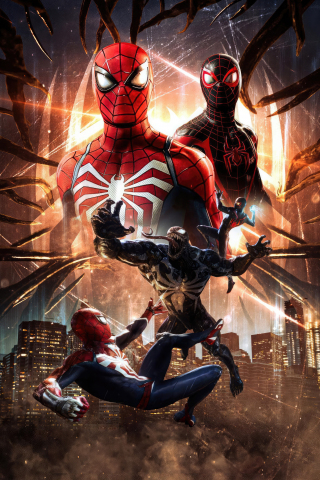 Marvel's Spider-man 2, game of 2023, 240x320 wallpaper