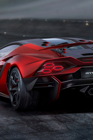 2023, red Lamborghini Invencible, 240x320 wallpaper