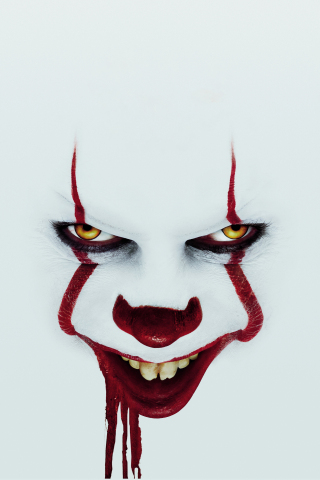 IT chapter two, clown, smile, minimal, poster, 2019, 240x320 wallpaper