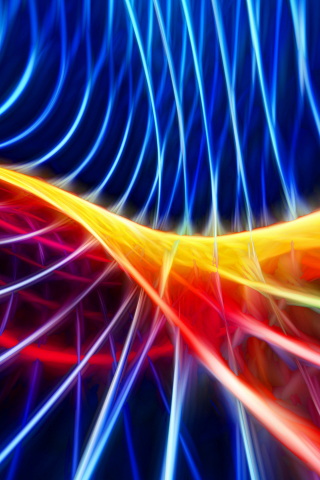 Abstract, wavy lines, multi-colored, pattern, 240x320 wallpaper