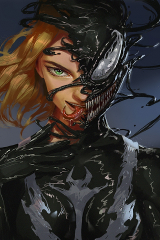 Woman venom, villain, art, 240x320 wallpaper