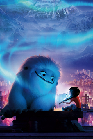 Abominable, yeti and boy, animation movie, 240x320 wallpaper