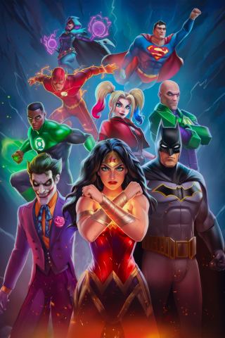 DC heroes and villains, Justice league, animated show, 240x320 wallpaper