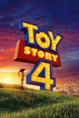 Toy story 4, 2019 movie, typography, poster, 240x320 wallpaper