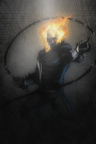 Ghost Rider, marvel, artwork, 240x320 wallpaper