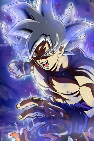 Ultra Instinct, shirtless, anime boy, Goku, 240x320 wallpaper