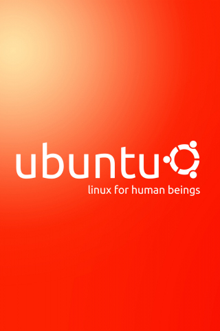 Ubuntu, logo, orange, 240x320 wallpaper