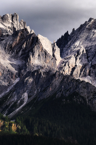 Dolomites, mountain range, Rocky mountains, Italy, 240x320 wallpaper