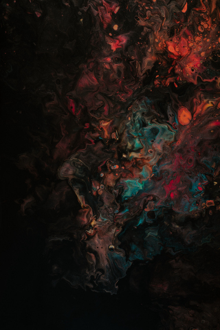 Water colors stains, colorful, dark, 320x480 wallpaper