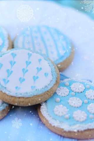 Snowflake, cookies, sweets, 240x320 wallpaper