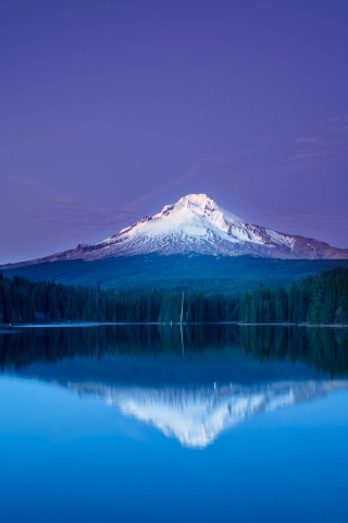 Landscape, lake, mountains, reflections, 240x320 wallpaper