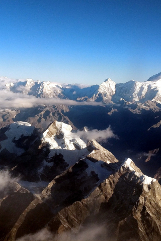 Himalayan, mountains range, horizon, Nepal, 240x320 wallpaper