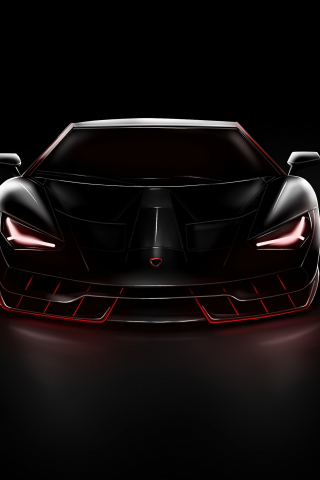 Lamborghini Centenario, dark, 2020, 240x320 wallpaper