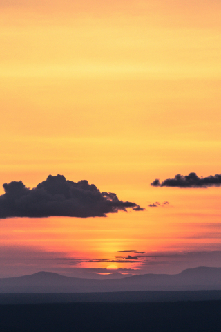 Sunset, sky, clouds, horizon, 240x320 wallpaper
