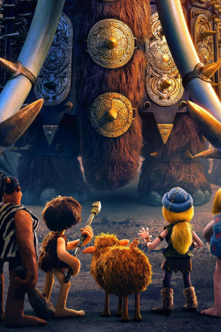 Download wallpaper 240x320 early man, 2018, animation movie, old mobile,  cell phone, smartphone, 240x320 hd image background, 1055