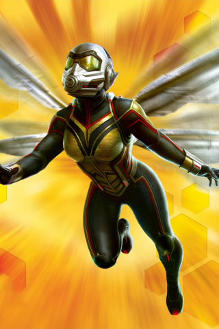 Download wallpaper 240x320 wasp, marvel comics, art, old mobile, cell ...